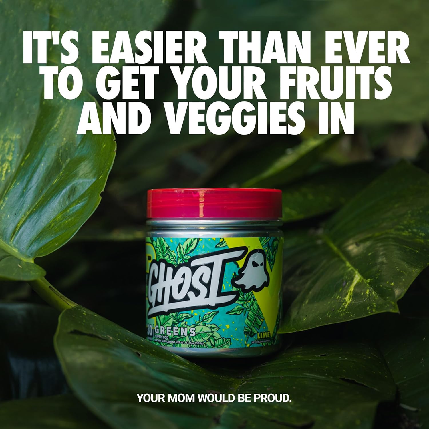 GHOST Greens Spirulina, & Chlorella, Prebiotics, 10 Billion CFU Probiotic & Digestive Enzymes 330 Gr - Galeri