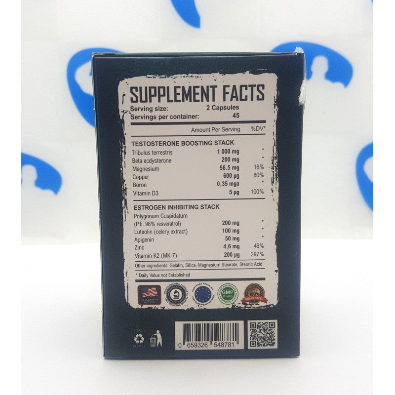 Warrior Labs T-1000 Testo Booster - Tribulus , Beta Ecdysterone , Apinenin 90 Caps - Galeri