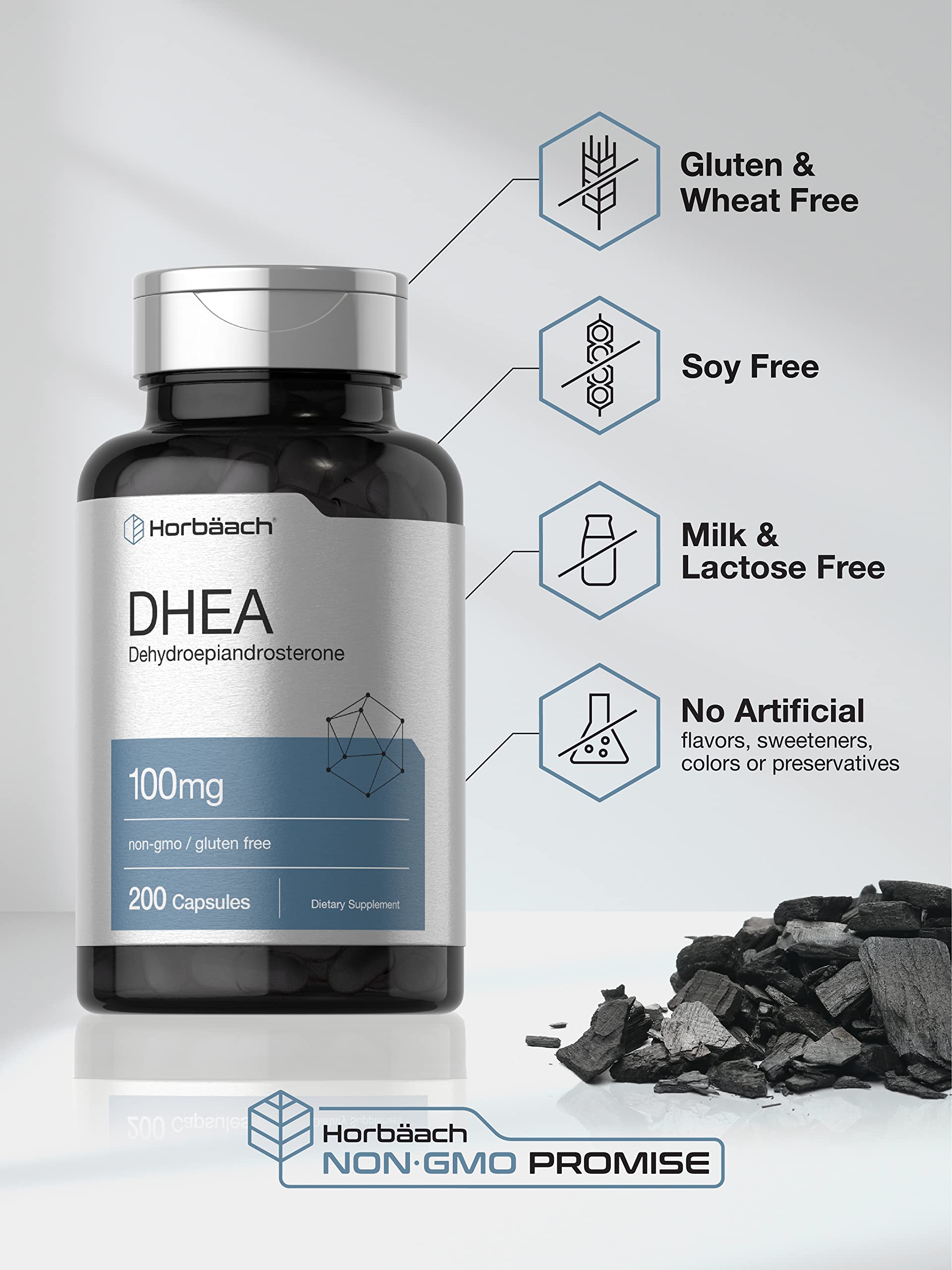 Horbäach DHEA 100mg | 200 Capsules - Galeri