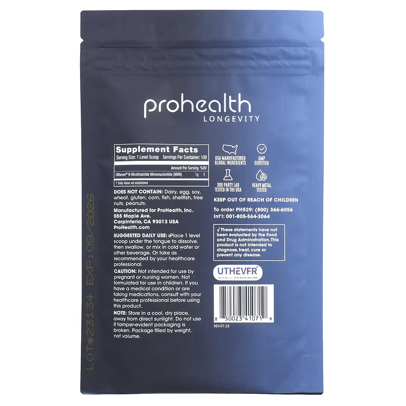 ProHealth Longevity NMN Pro Pure Powder Nicotinamide Mononucleotide - 100 Servis - Galeri