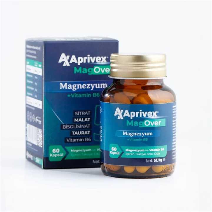 Aprivex MagOver Magnezyum 60 Kapsül