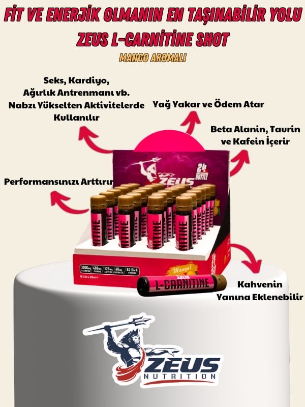 Zeus Nutrition L-carnitine 3000 24x25ml Adet Yağ Yakıcı