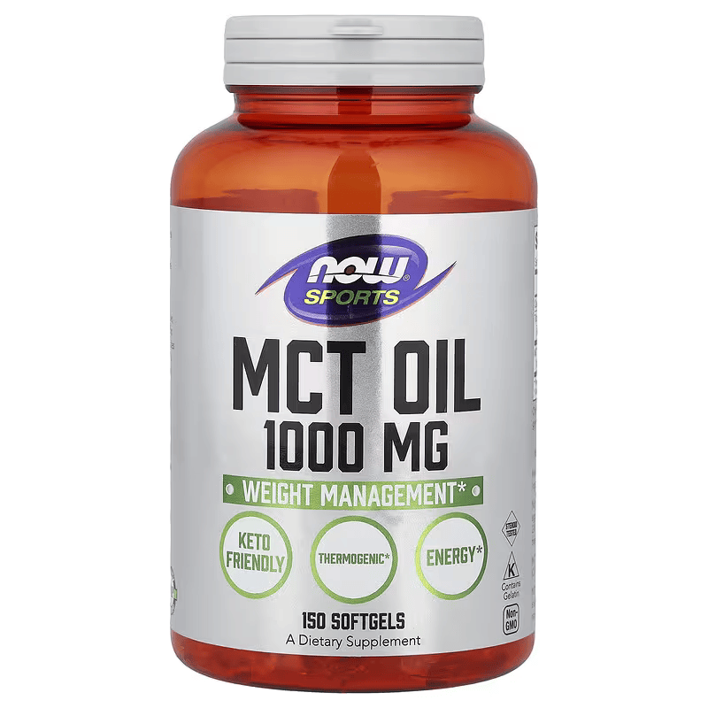 NOW Foods Sports MCT Oil Keto Weight Management chain triglycerides 150 Softgels