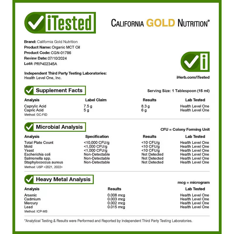 California Gold Nutrition Sport Organic MCT Oil Caprylic Acid Weight Ketogenic Diet 355 ml - Galeri