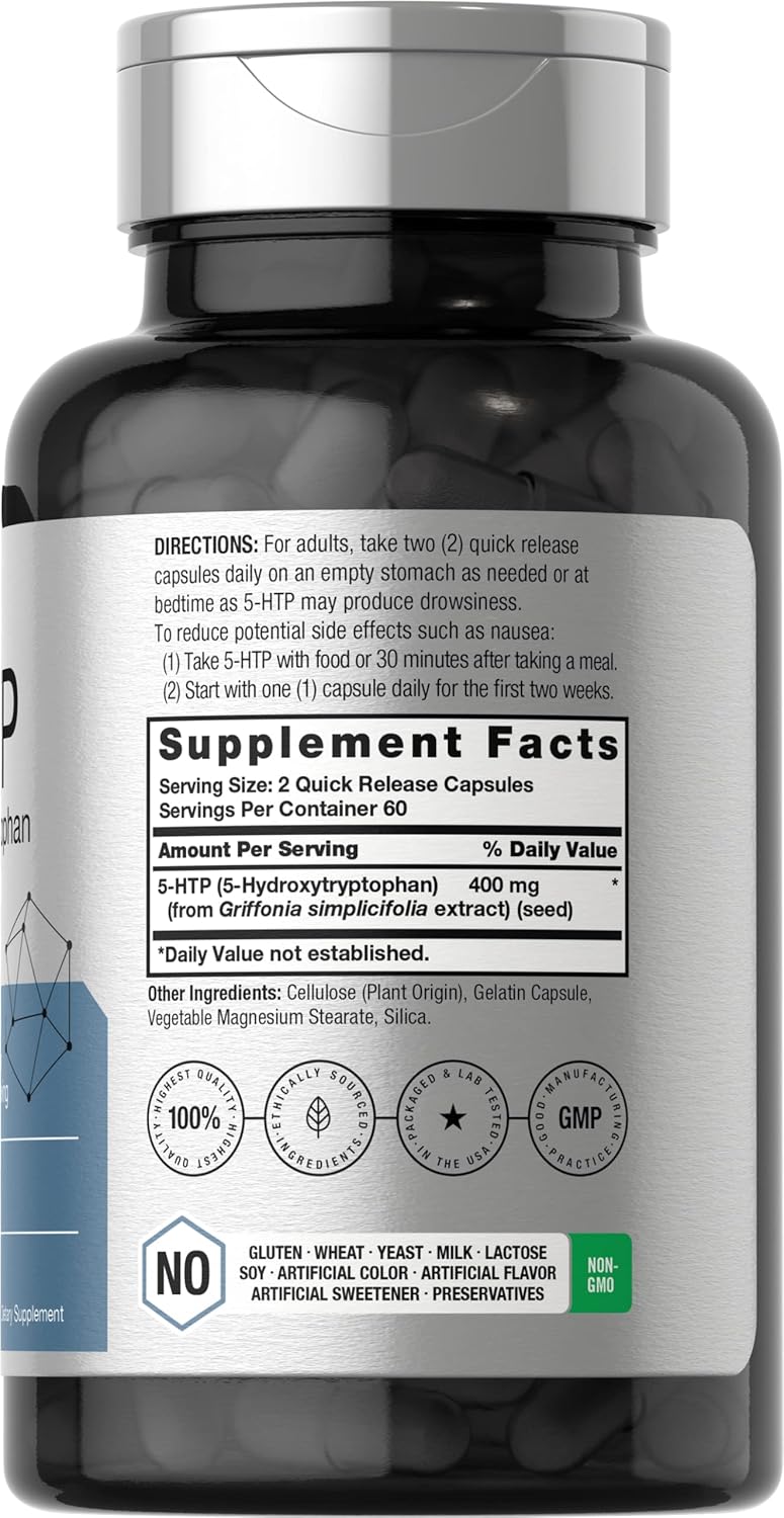 Horbäach 5-HTP Hidroksitriptofan 400mg 120 Caps - Galeri