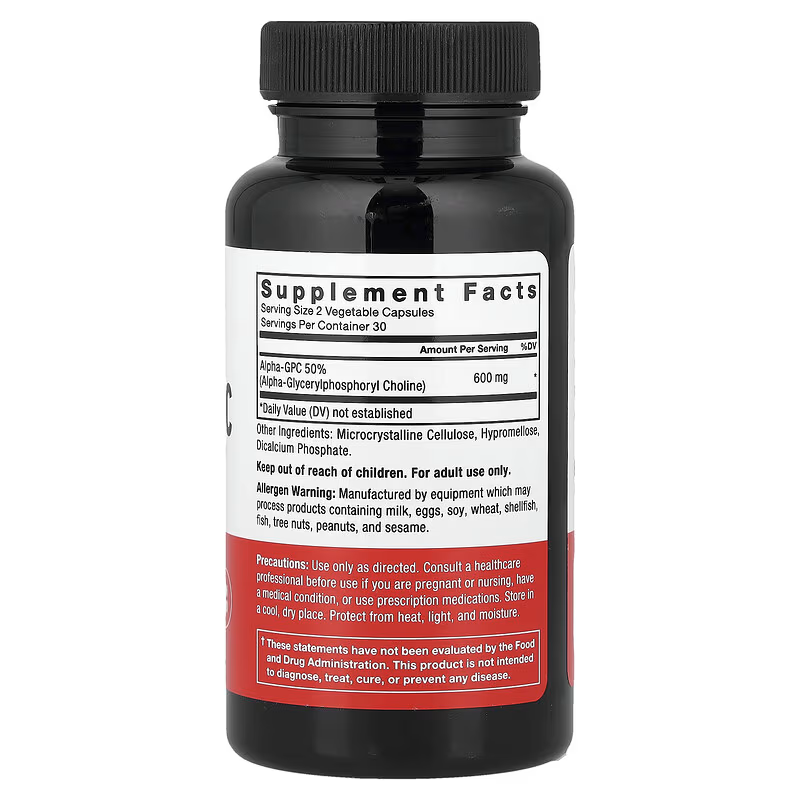 Force Factor Alpha GPC Brain Cognitive for Memory and Focus Mood with 600mg 60 Caps - Galeri