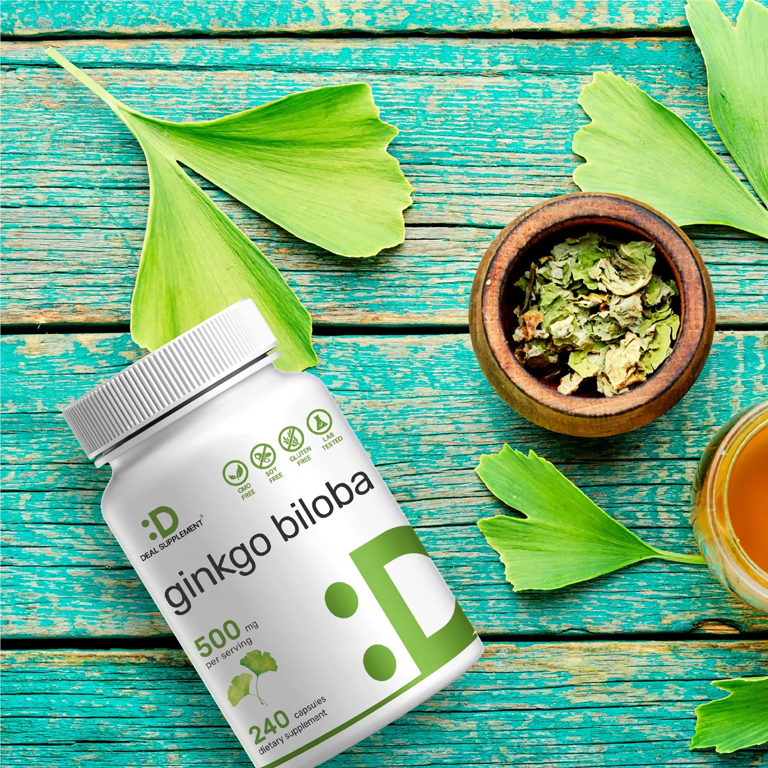 Deal Supplement Ginkgo Biloba Leaf Extract 500mg Per Serving, 240 Capsules - Galeri