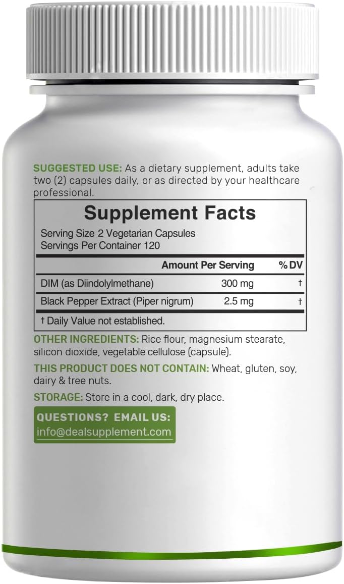 Deal Supplement DIM 300mg 240 Caps Men Women Diindolylmethane Skin Health Support - Galeri