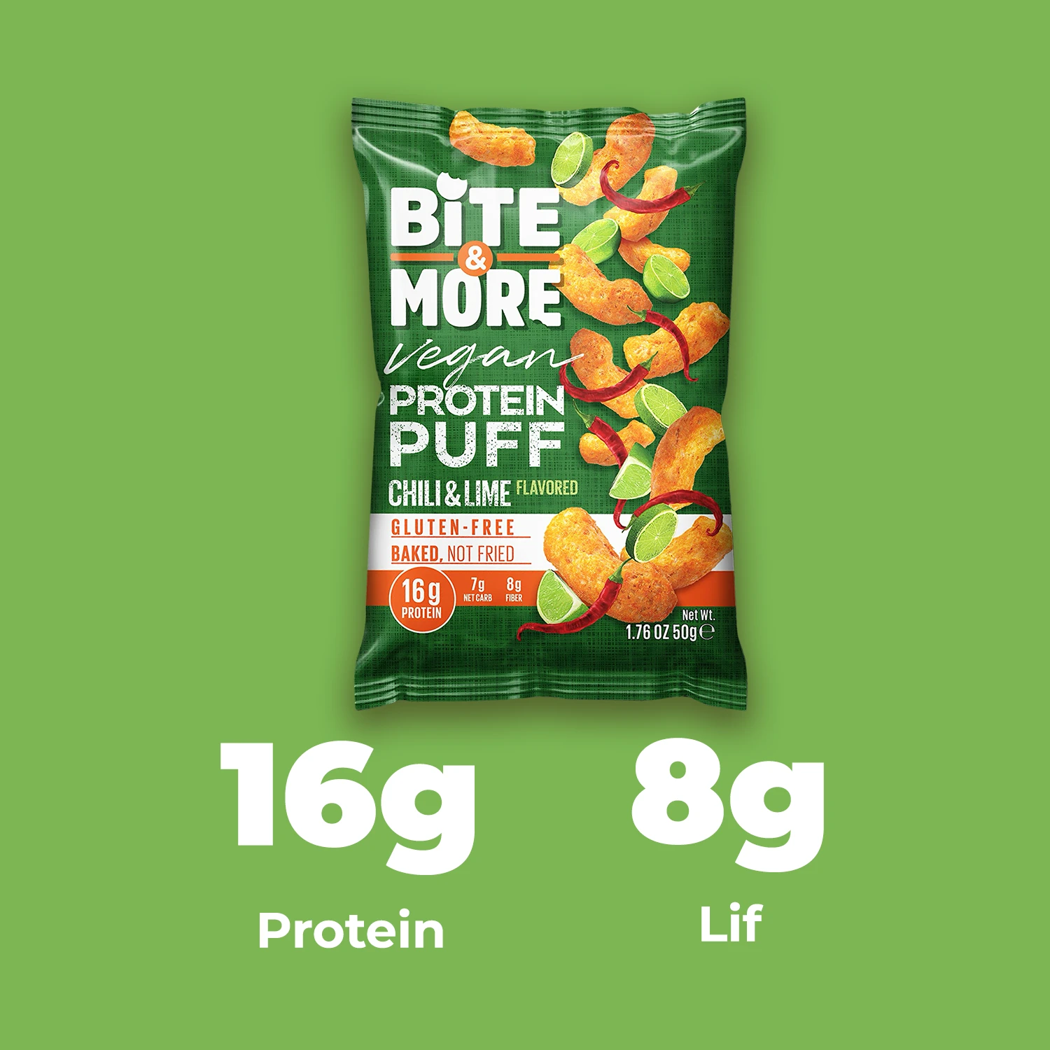 Bite &amp; More Ekşi Krema &amp; Soğanlı Vegan Protein Puff 50 Gr - Galeri