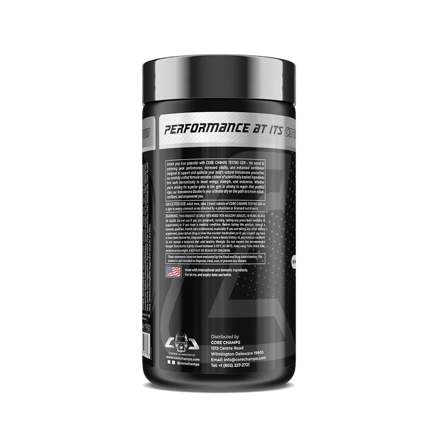 Core Champs TESTRO GEN Tribulus , Dım , Arginine , Long jack , Shilajit 60 TABLET - By Kai Greene - Galeri