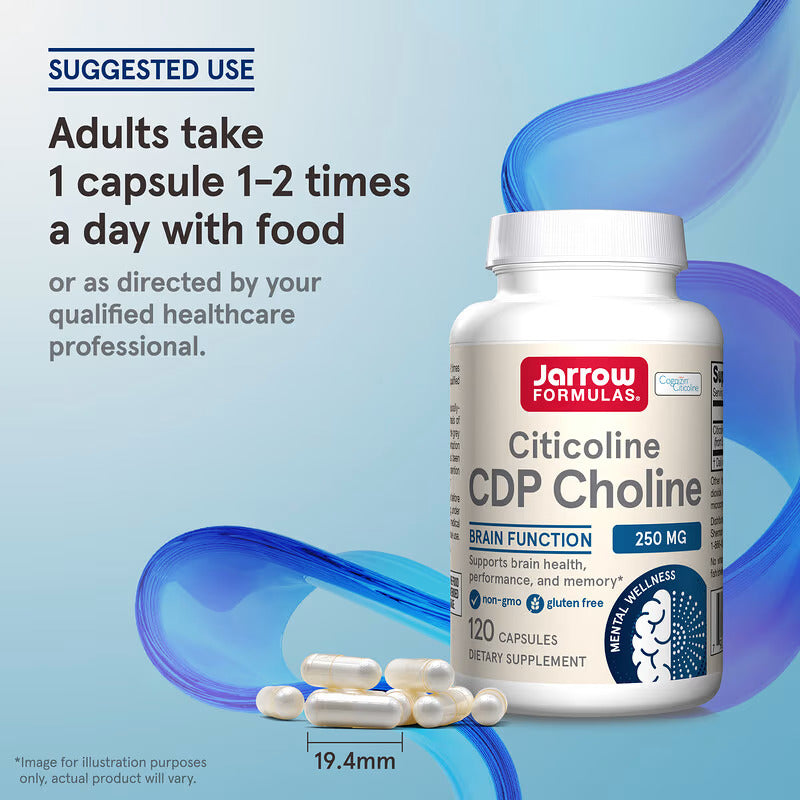 Jarrow Formulas Citicoline CDP Choline brain Cognizin Citicoline 250 mg 120 Capsules - Galeri