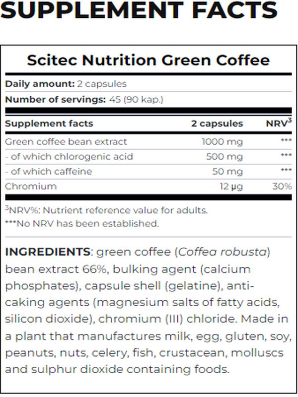 Scitec Green Coffee (Yeşil kahve çekirdeği özütü) 90 caps - Galeri