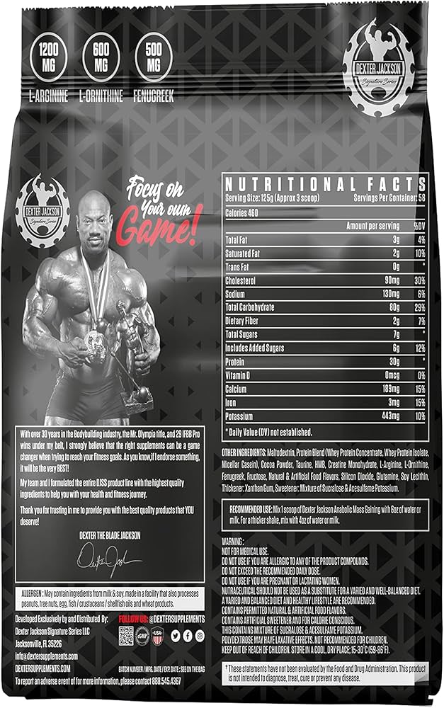 Dexter Jackson Anabolic Gh Max Mass Gainer 7250 kg - 50 servis - Galeri