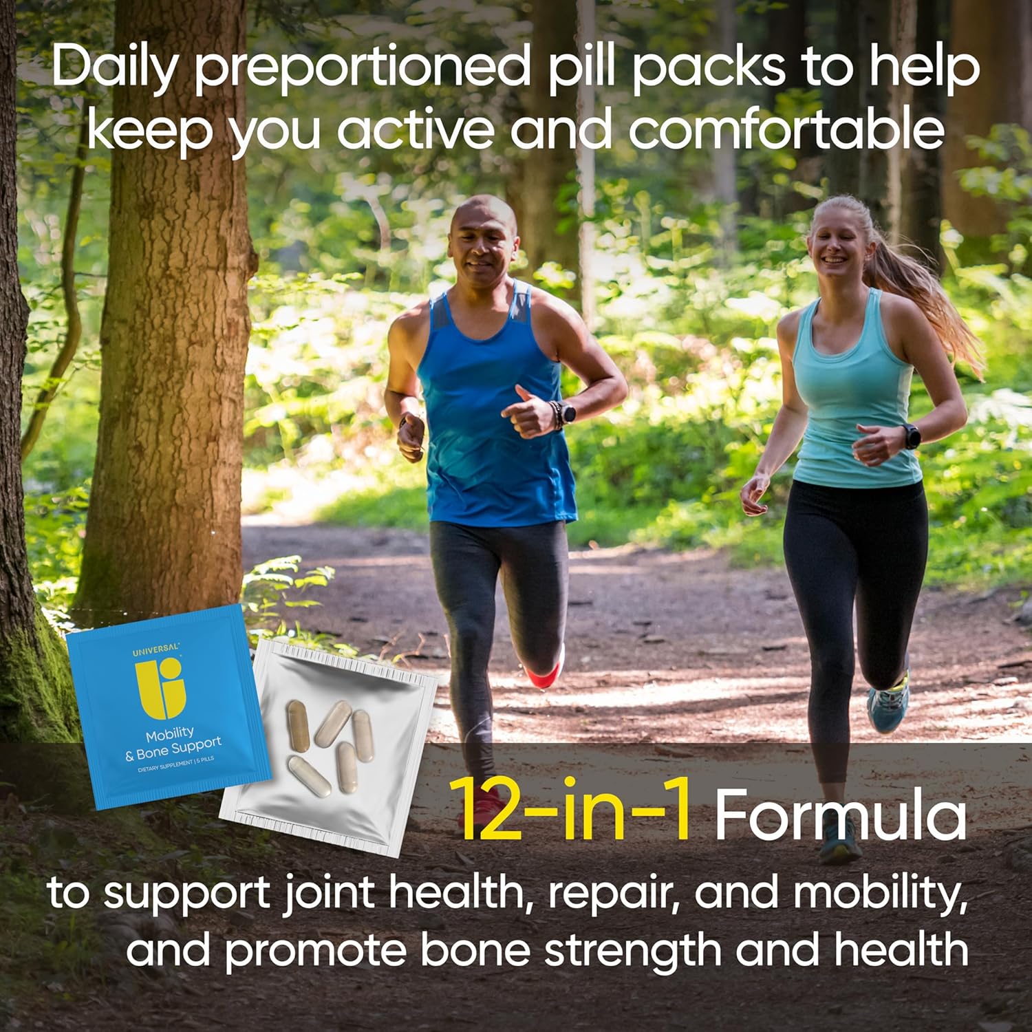Universal U Mobility & Bone Joint & Cartilage Multivitamin Collagen Turmeric Glucosamine Chondroitin MSM 30 Packs - Galeri