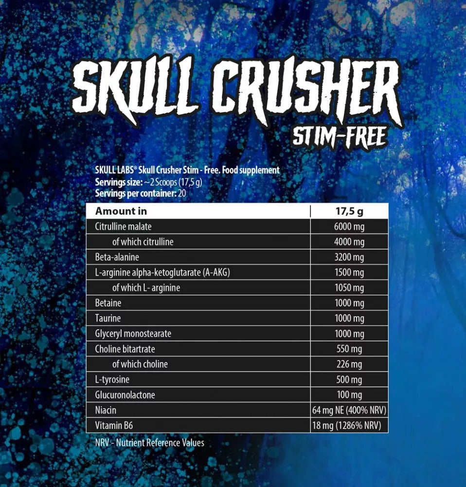 Skull Labs Skull Crusher Stim-Free Pump Preworkout 350 g  - 40 SERVİS - Galeri