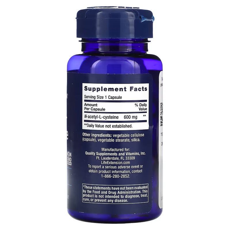 Life N-Acetyl-L-Cysteine NAC 600 mg 60 Capsules - Galeri