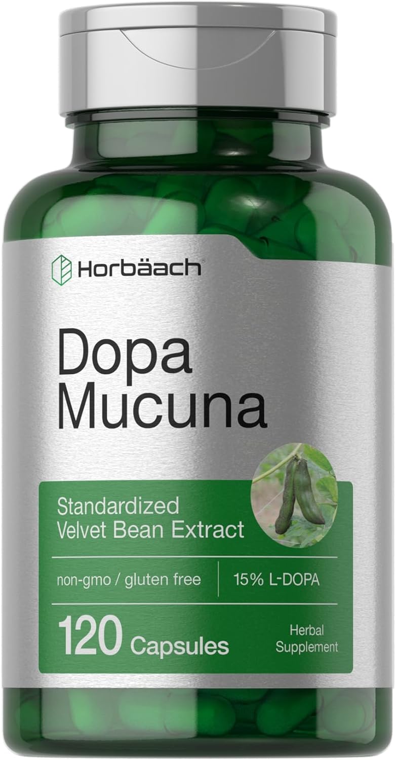 Horbaach Dopa Mucuna Velvet Bean Herbal Extract 120 Caps