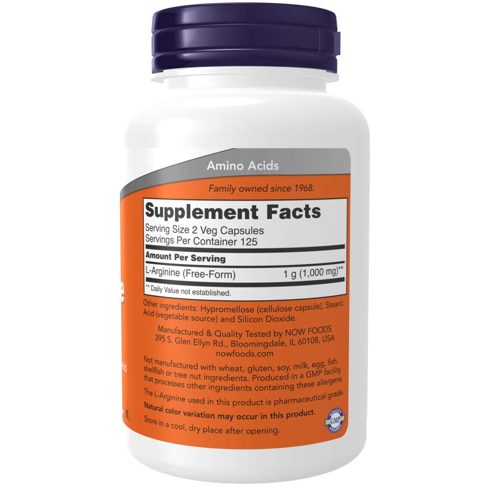 Now L-Arginine 500 mg 250 caps - Galeri