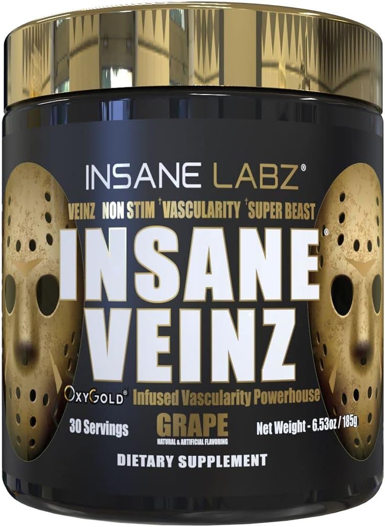 Insane Labz Insane Veinz Gold Nitric Oxide Preworkout Hydromax Nitrosigine Glycerol 30 Servis - Galeri