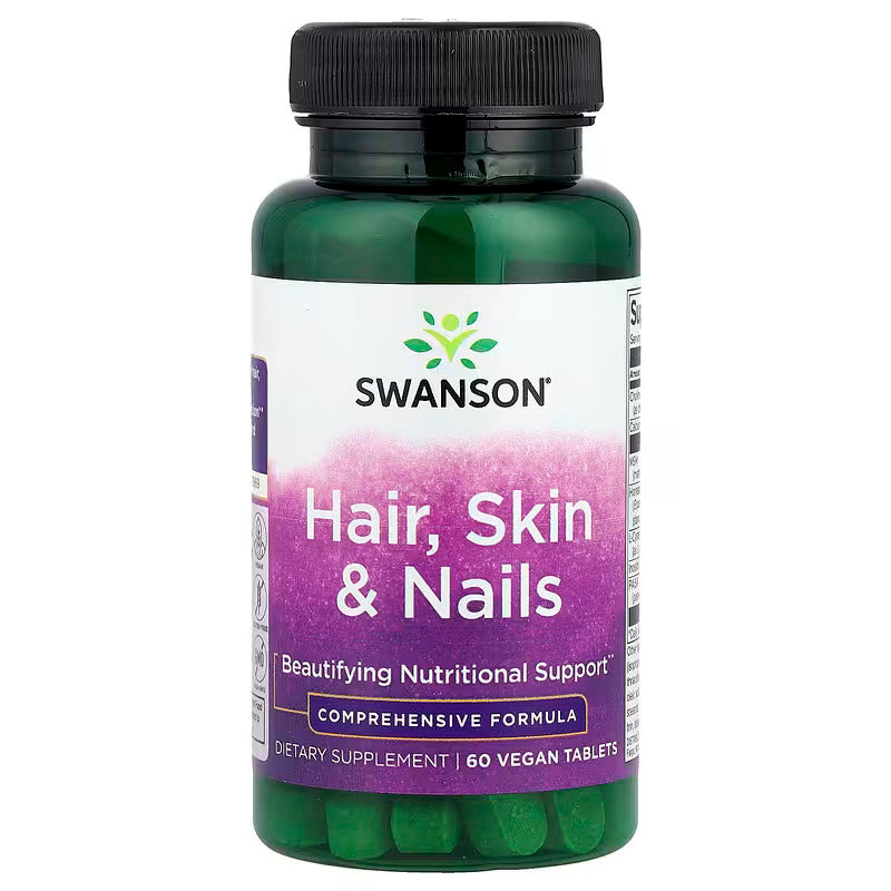 Swanson Hair Skin & Nails Beautifying inositol paba msm 60 Vegan Tablets