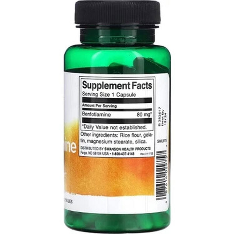 Swanson Benfotiamine Blood Sugar Support 80 mg 120 caps - Galeri