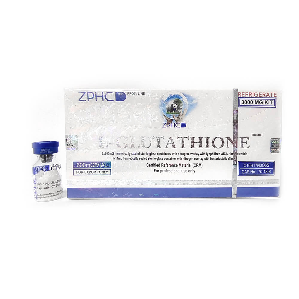 Zphc L-Glutathione 3000 mg Kit 5×600 mg Vials + Diluent - Galeri