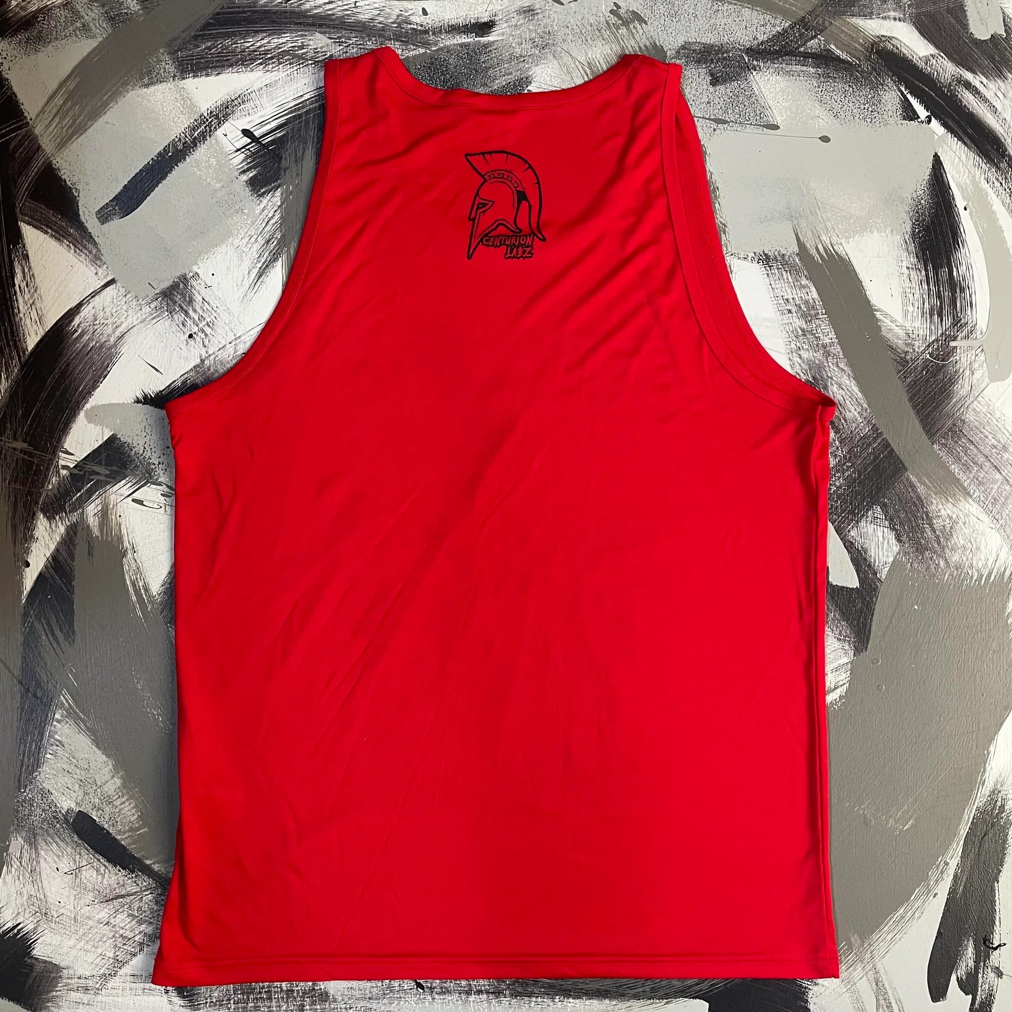 Centurion Labz Vintage Centurion Labz Tasarımlı Kırmızı Tank Fitnes Atlet - Galeri