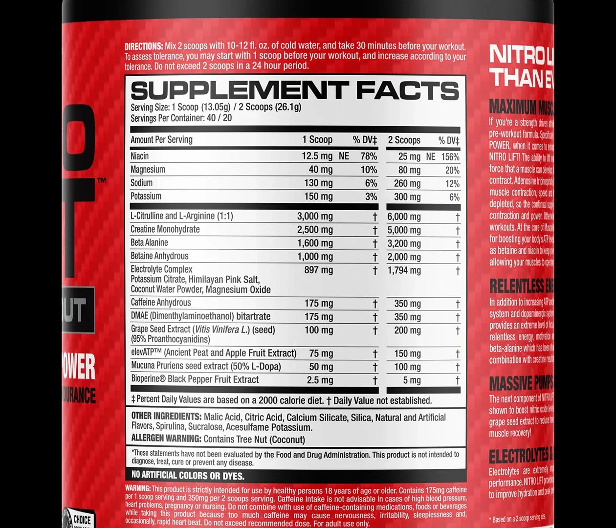 Musclemeds Nitro Lift Preworkout - Galeri