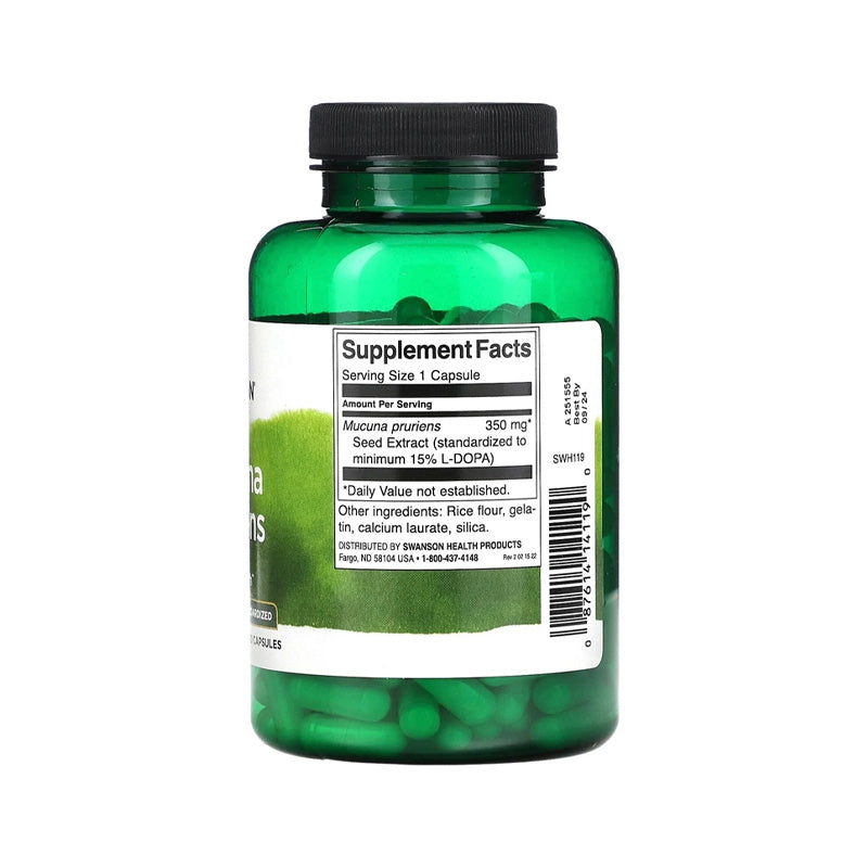 Swanson Dopa Mucuna Testo booster  Pruriens, 350 mg, 200 Capsules - Galeri