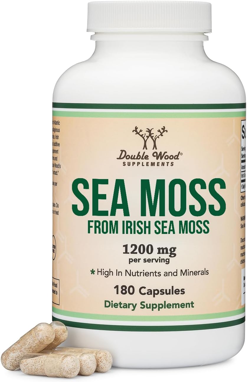 Double Wood Irish Sea Moss High in Minerals 180 Caps - Galeri
