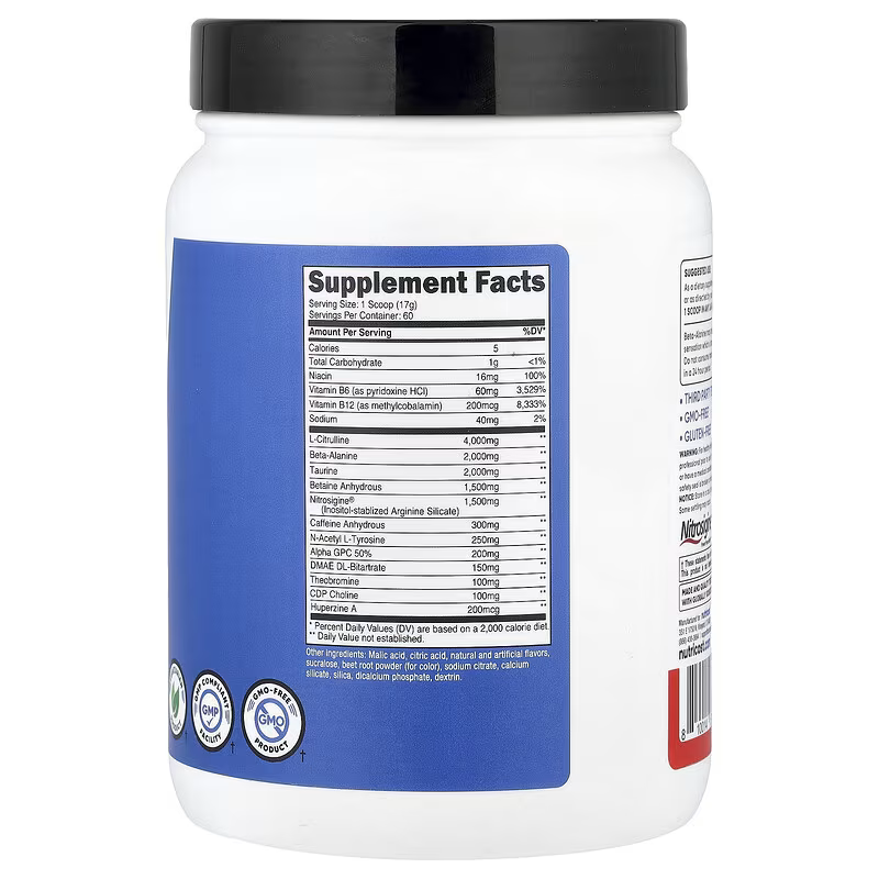 Nutricost Performance PRE-X Xtreme PreWorkout Complex - 1 KG / 60 SERVİS - Galeri