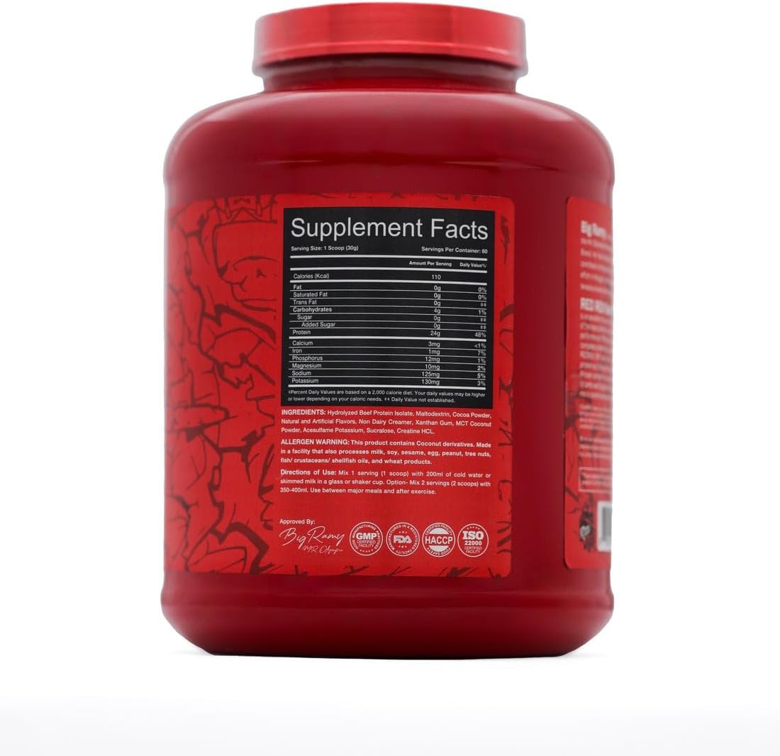 Big Ramy Red Rex 100% Beef Isolate Protein 1.8 KG - Galeri