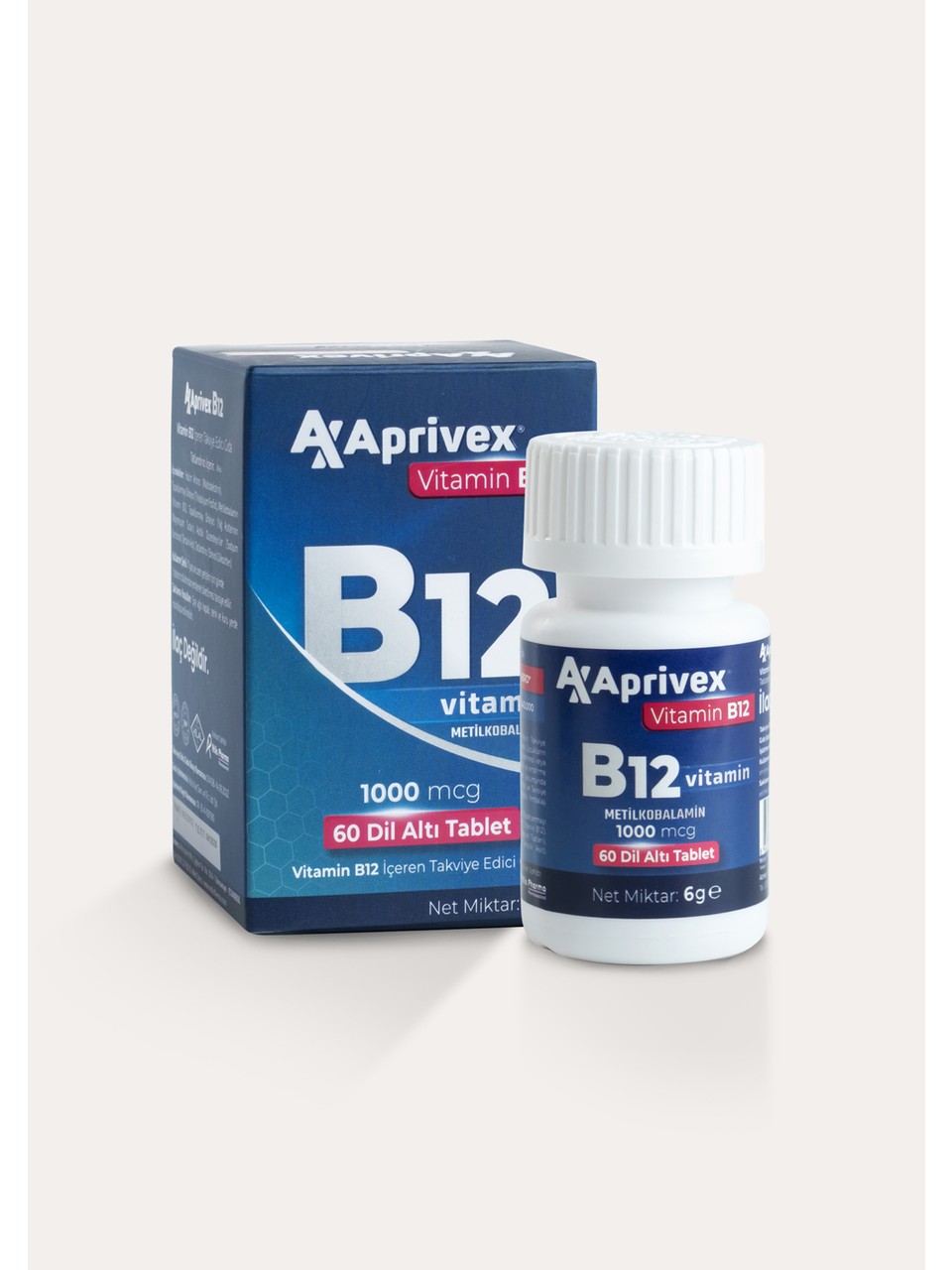 Aprivex Vitamin B12 1000 Mcg 60 Dil Alti Tablet