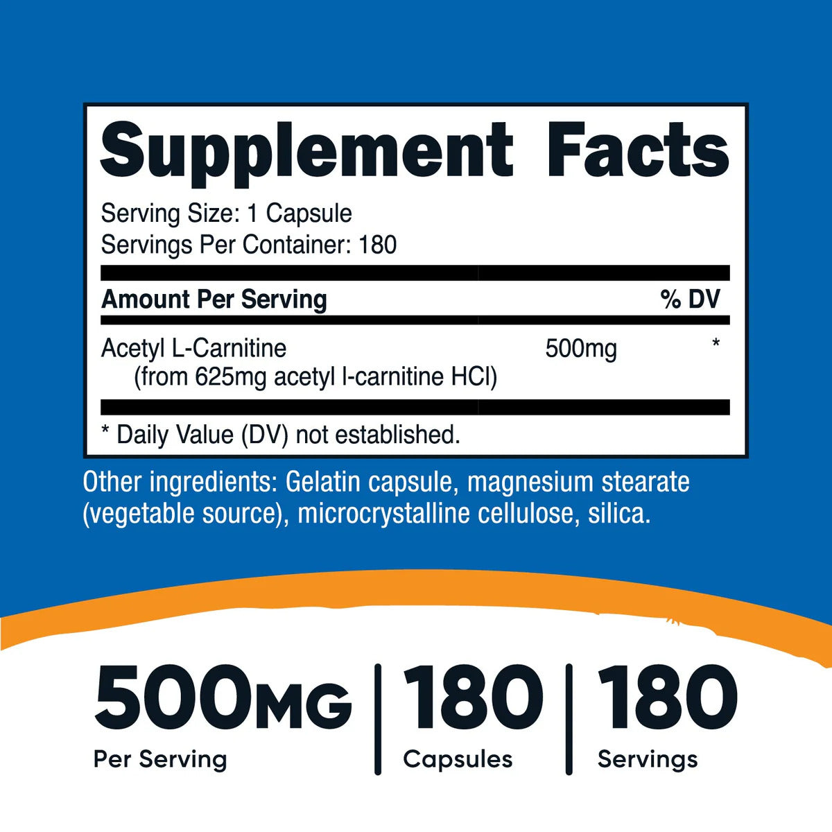 Nutricost acetyl Asetil ALCAR  L-Carnitine Karnitin 180 Kapsül - Galeri