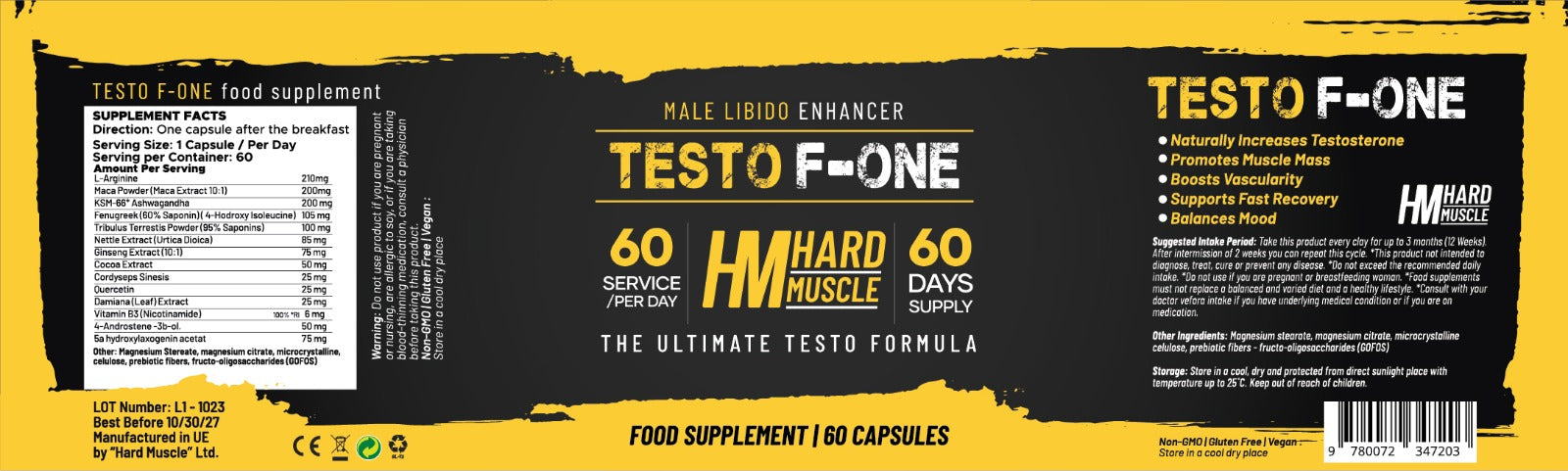 Hard Muscle Testo F-One Ksm66 Ashwagandha 60 Kapsül - Galeri