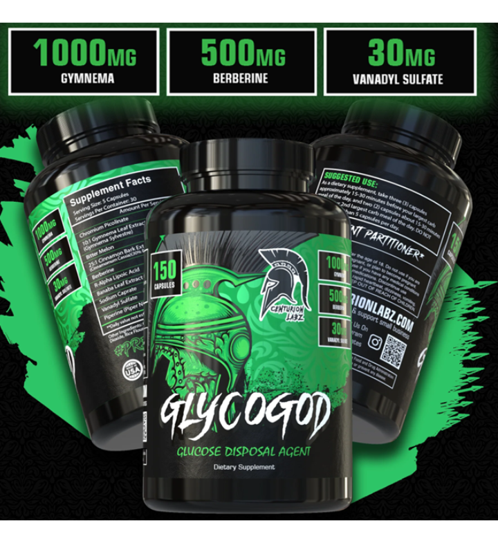 Centurion Labz GlycoGod  150 Kapsül (Karbonhidrat Yakıcı) - Galeri