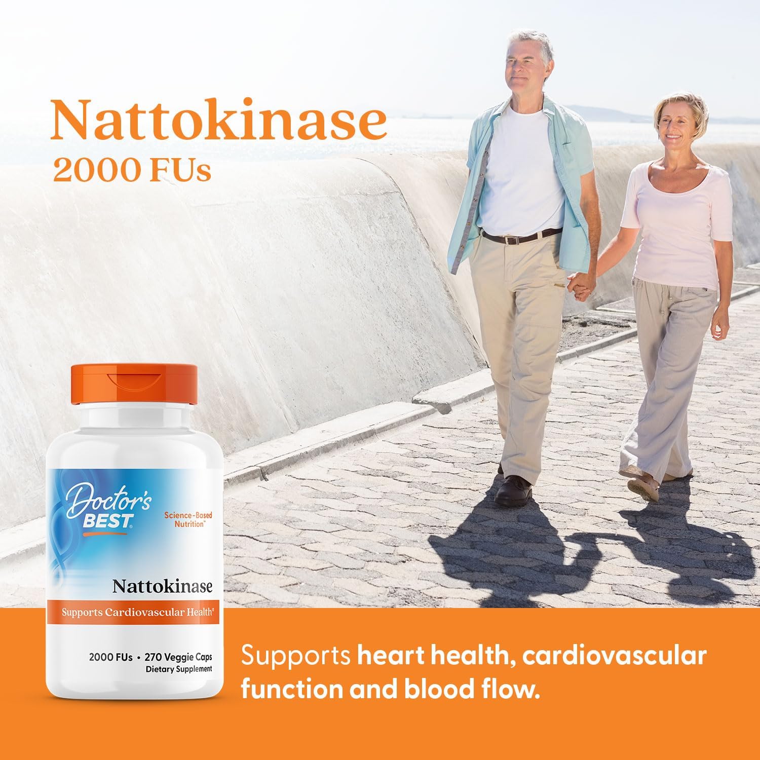 Doctor's Best Nattokinase Gut Health 2,000 FUs 270 Veggie Caps - Galeri