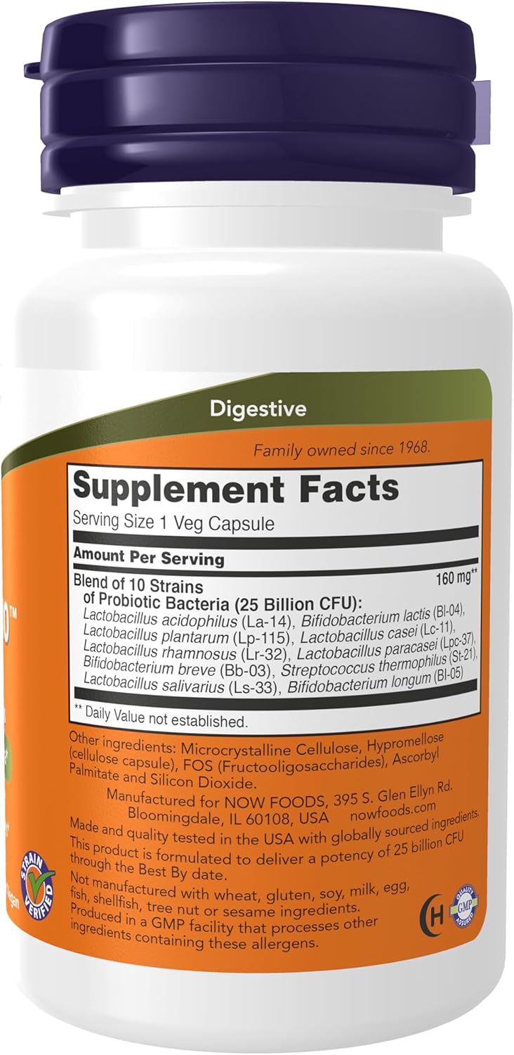 NOW Foods Probiotic 10 - 50 Veg Capsules - Galeri
