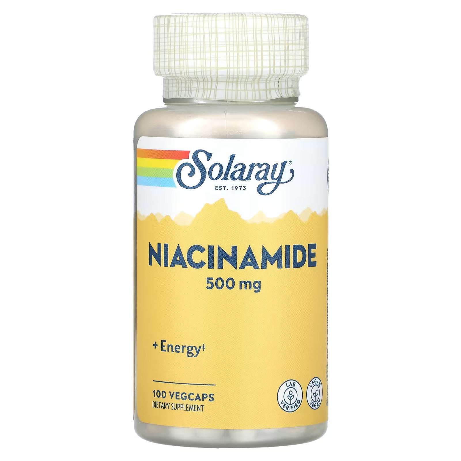 Solaray, Niacinamide, 500 mg, 100 VegCaps - Non flush (Cilt desteği)