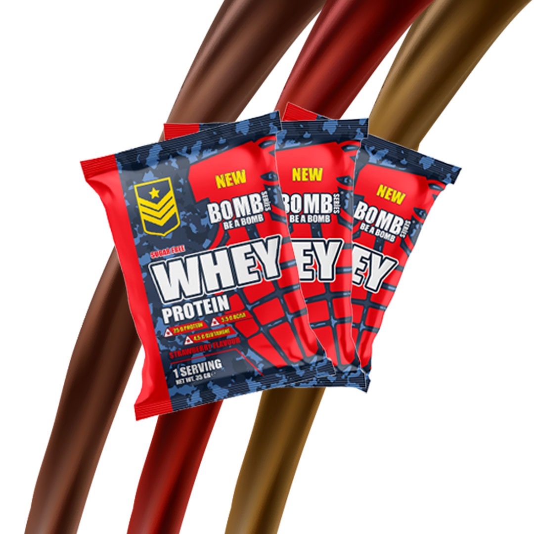 Bomb Series Whey Protein Sase 3 Mix Flavour 72 Sase 2520 Gr - Galeri