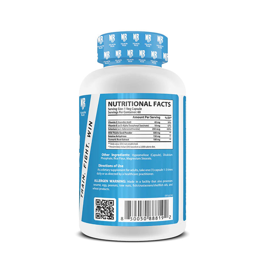 Muscle Rulz Liver Detox Milk Thistle Betaine Turmeric Selenium 60 Tablet - Galeri