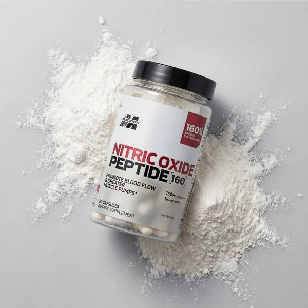 MuscleTech Nitric Oxide Peptide Citrulline 160 Pumps Recovery Energy Boost with HydroNOx & VasoDrive - 60 Caps - Galeri