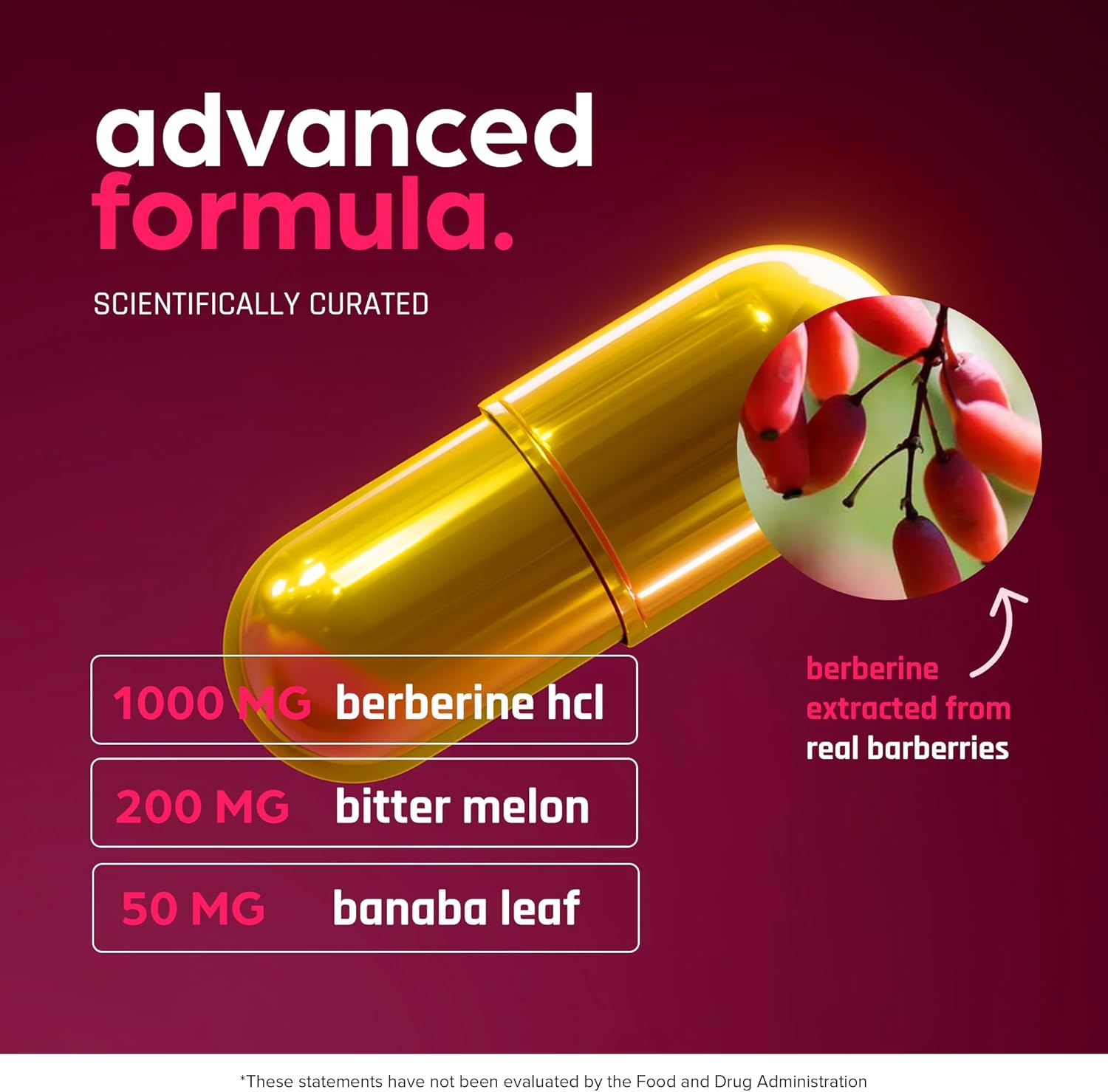 Artnaturals Berberine 1250mg for Weight Management with Bitter Melon and Banaba Leaf - HCl from Barberry Extract 60 Caps - Galeri