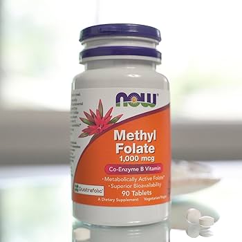 NOW Methyl Folate 1,000 mcg Metabolically Active Folate Co-Enzyme B Vitamin Koenzim B 90 - Galeri