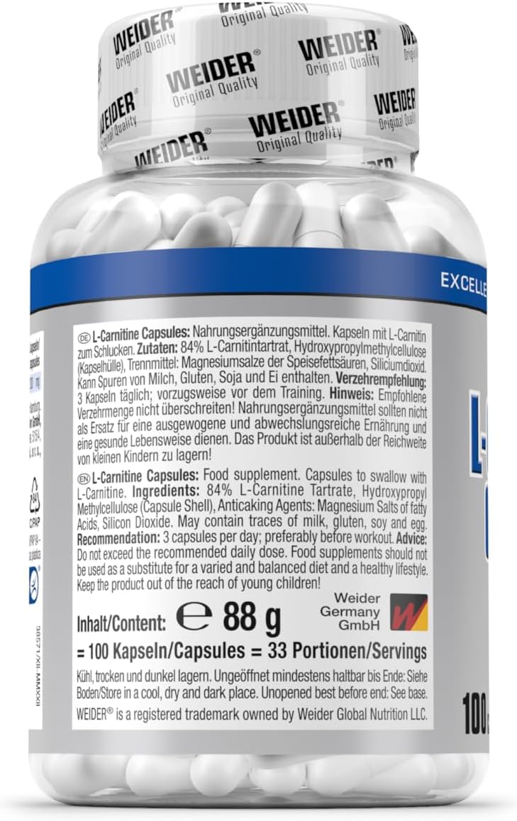 Weider L- Carnitine 1500 Mg 100 Caps - Galeri