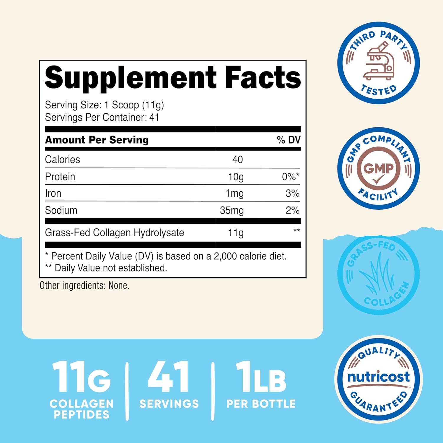 Nutricost Collagen (Kolajen) Peptides Powder 1LB (454 G) - Galeri