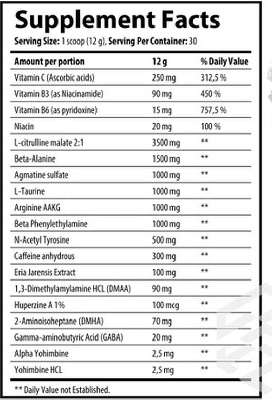 Gymlabs Nutrition Gun Powder Pump Preworkout - Galeri