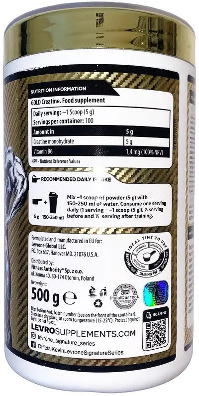 Kevin Levrone Gold Creatine 500 Gram - 100 servis - Galeri
