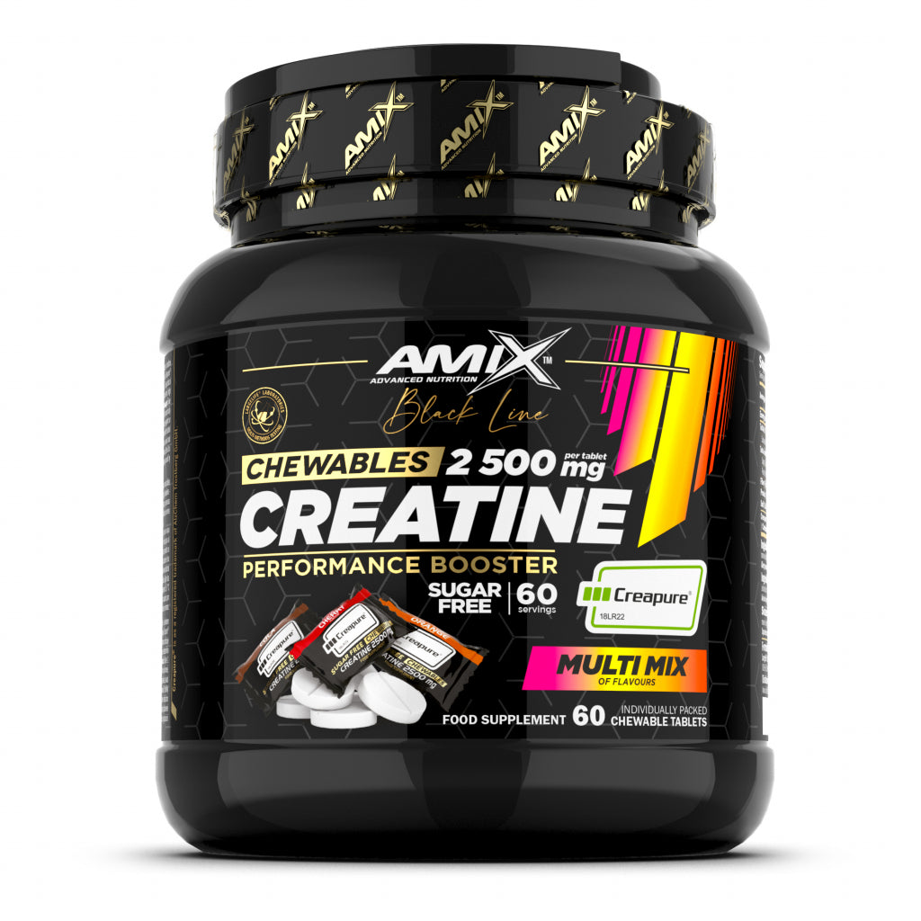 Amix Black Line Creatine Creapure 2500mg 60 Chewable Tabs Zero Sugar - Galeri