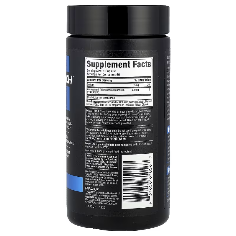 Muscletech Muscle Builder Nitric Oxide Muscle Gain Performance 400mg Peak ATP Strength 60 Caps - Galeri